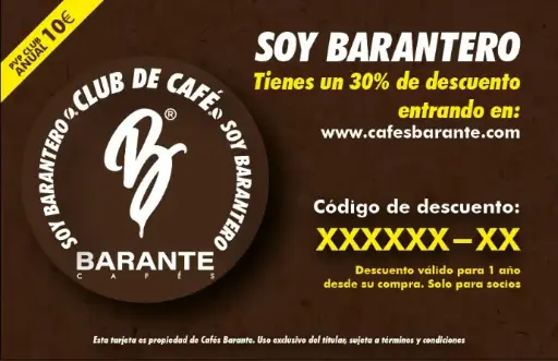 CLUB BARANTE - 30% de descuento - Durante 1 año